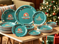 Assiettes en papier jetables personnalisables XUELI, design simple et écologique pour les fêtes et les restaurants