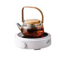 Mini-réchaud électrique en céramique portable, bouilloire à thé, chauffe-eau avec commande par bouton, plaque chauffante pour usage domestique