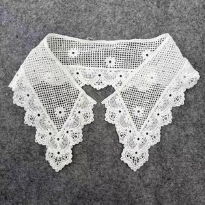 Crocheted Elegant <b>White</b> Milk Silk Water-Soluble Embroidery Women's Clothing Neck <b>Lace</b> - Product Image 5