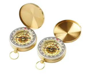 Traveller's New Gift Nautical Luminous Outdoor Hiking Vintage Metal Mini Antique Brass Magnetic Compass