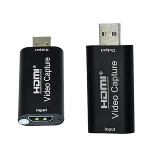 Placa de captura VHS para streaming 4K USB 2.0 1080P 60Fps Gravador de cartão HDMI Placa de captura de vídeo