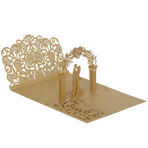 Tarjeta de Felicitación Romántica Rosa para Boda, Tarjeta de Invitación 3D para el Día de San Valentín, Tarjeta de Invitación Personalizada para la Recepción de la Boda, Bendiciones de Boda - Product Image 3