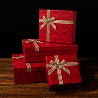 Boîte d'emballage artistique en papier pour bijoux avec ruban, pour bijoux et accessoires, boîte surprise à double insertion, boîte cadeau de Noël