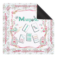 Tapis de table de mahjong fabriqué à la machine, design floral moderne, antidérapant, pour jeux de cartes et de société, écologique et durable