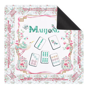 <span class=keywords><strong>Tapis</strong></span> de table de mahjong fabriqué à la machine, design floral moderne, antidérapant, pour jeux de cartes et de société, écologique et durable - Product Image 1