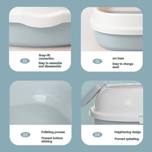 Lettiera <span class=keywords><strong>per</strong></span> <span class=keywords><strong>Gatti</strong></span> Semi-Chiusa Extra-Large Colorata Anti-Schizzi Rinforzata con Funzione Anti-Sabbia <span class=keywords><strong>per</strong></span> <span class=keywords><strong>Gatti</strong></span> <span class=keywords><strong>Adulti</strong></span> - Product Image 4