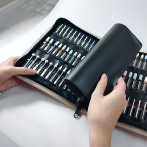 Sac de rangement pour embouts de ponceuse à ongles, pochette organisatrice à 72 trous, étui portable pour têtes de ponçage, outil de manucure et pédicure pour salon - Product Image 1