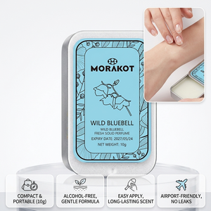 Perfume Sólido Sin Alcohol <span class=keywords><strong>de</strong></span> 10g, MORAKOT Freesia Wild Bluebell, Aroma Floral, Mini Lata Metálica a Prueba <span class=keywords><strong>de</strong></span> Fugas, Bálsamo <span class=keywords><strong>de</strong></span> Fragancia <span class=keywords><strong>de</strong></span> Bolsillo para Viaje - Product Image 4
