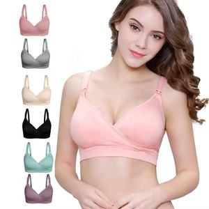 Soutien-gorge de maternité croisé soutien-gorge d'<span class=keywords><strong>allaitement</strong></span> sans couture ouverture frontale soutien-gorge d'<span class=keywords><strong>allaitement</strong></span> absorbant croisé - Product Image 2