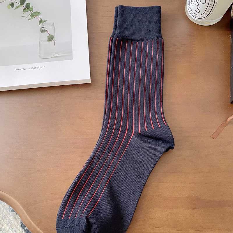 Navy and red