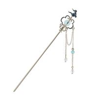 Élégante Pince à Cheveux de Style Chinois avec Pompon, Bâtonnet à Cheveux Traditionnel Motif Cerf, Accessoire de Coiffure, Bijou pour Femme, Épingle à Cheveux, Aiguille à Cheveux