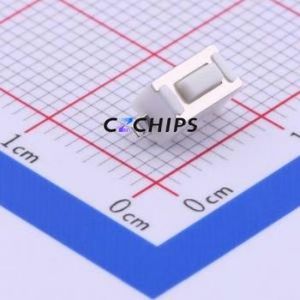 1TS002C-2700-4300-CT Tactile Switch SMD,6x3.5mm Switch Single Pole Single Throw Rectangle Button 2.7N Vertical Mount - Product Image 1