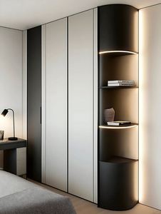 Usine de meubles de chambre à coucher moderne sur mesure haute brillance Casiers de garde-robe Armoires personnelles - Product Image 2