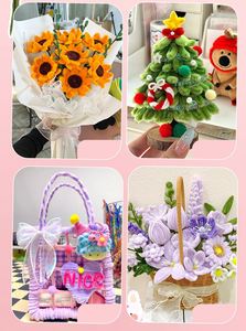 ลวดเชนิลล์ขนาด 8 มม. ขายส่ง 100 ชิ้น/มัด สำหรับงานประดิษฐ์ - Product Image 6
