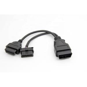 OBD2 J1962 عالمي OBDII 2-Splitter Y كابل PVC معزول مع موصل نحاسي لتطبيقات الماكينة - Product Image 4
