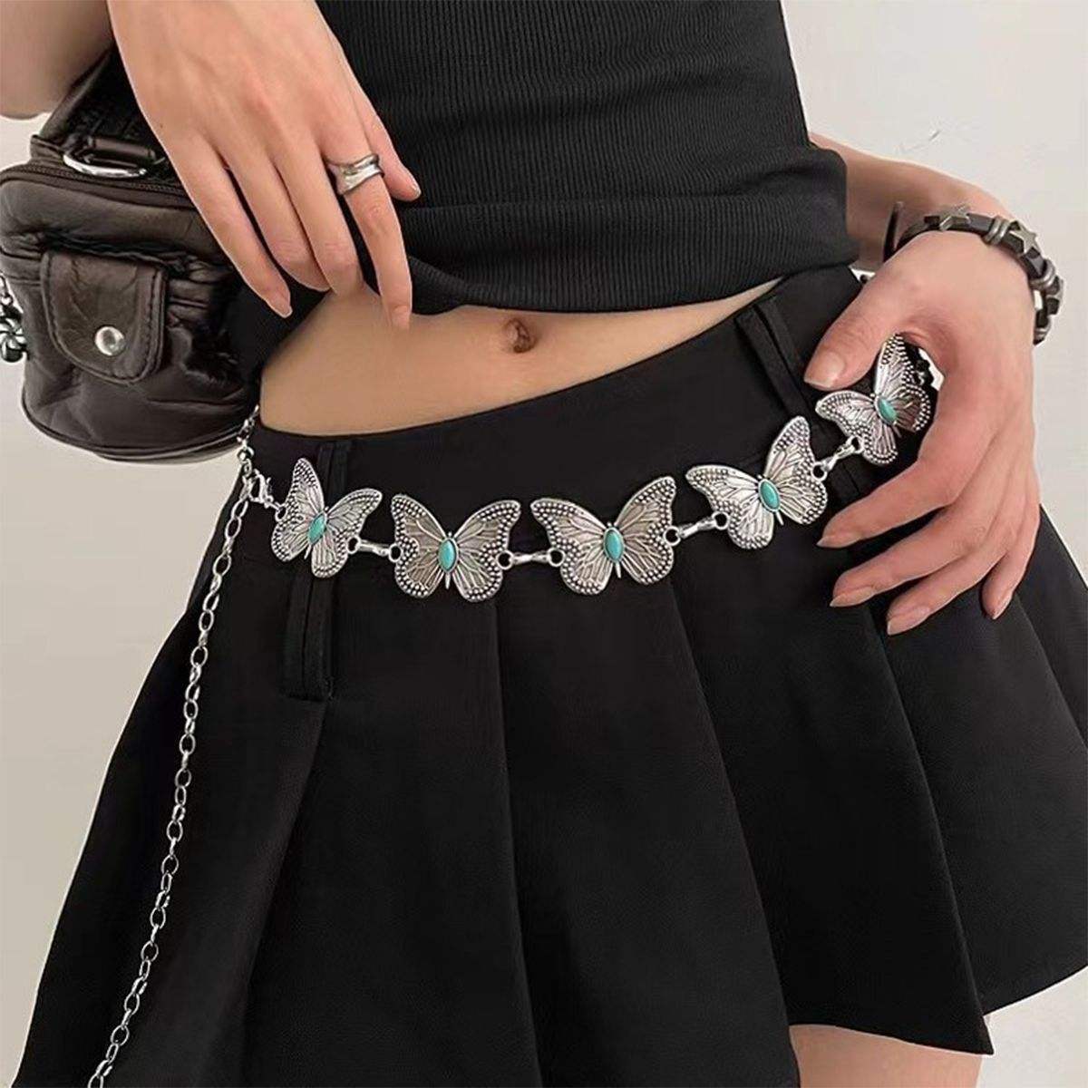 Vintage Butterfly Chain Belt for JK Dress Fancy10 Pieces Butterfly
