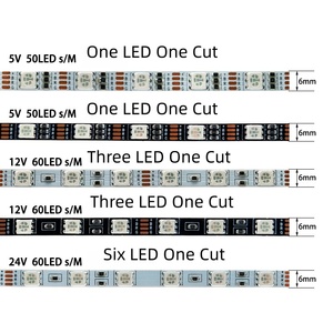 Tira de luz LED ultra estrecha SMD 5050 RGB 60D 6mm 5V 12V 24V Lámpara lineal Flex Atmósfera Fondo de <span class=keywords><strong>TV</strong></span> autoadhesivo de siete colores - Product Image 4