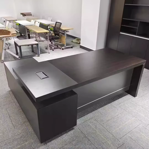 Muebles de Oficina Modernos de Lujo, Escritorio Ejecutivo en Forma de L para Gerentes y Directores, Mesa de Oficina de Madera - Product Image 6