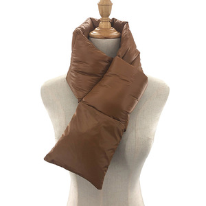 新スタイルスペースコットンスカーフ優れた耐久性ソフトパファー冬暖かい屋外ダウンフェザー入りスカーフロングスカーフ - Product Image 2