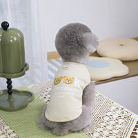 Gilet pour chien en forme d'ours en peluche mignon - Vêtement léger et respirant en polyester pour animaux de compagnie pour la saison printanière