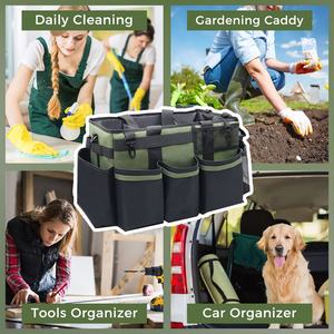 Factory Multifunctional Butler Wearable <b>Cleaning</b> Storage Organizer <b>Caddie</b> <b>Cleaning</b> Supplies Tote Bag with Removable Dividers - Product Image 6