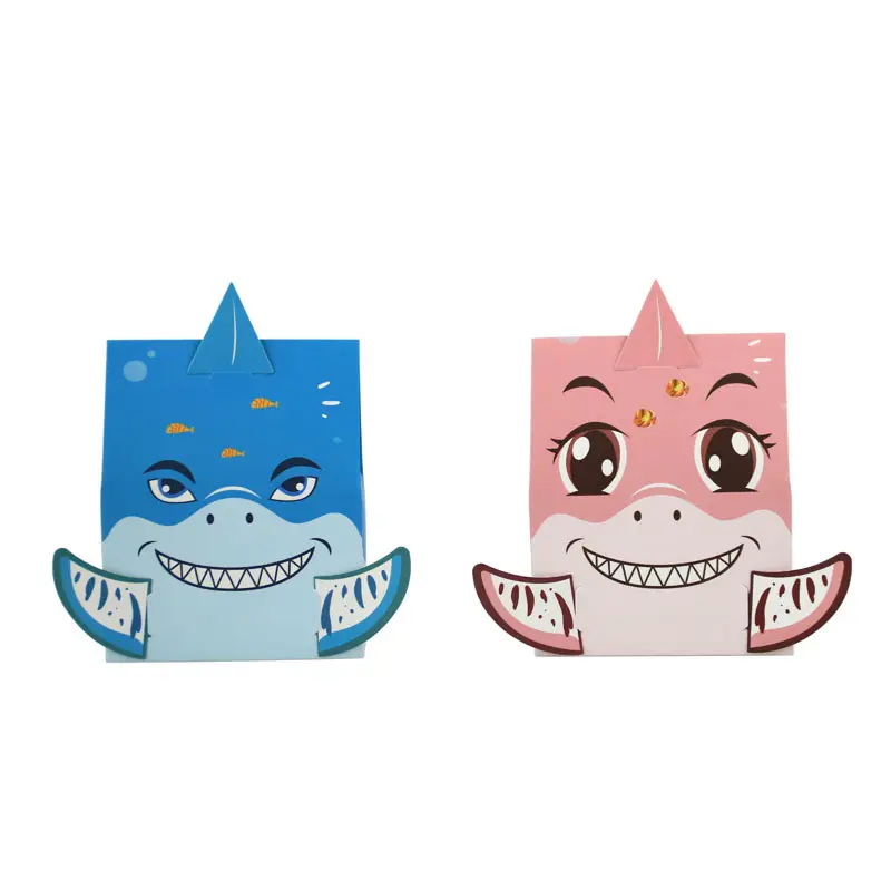 Shark Party Candy Box Coffrets cadeaux en papier sous la mer Shark Theme Baby Shower Favor Kids Birthday Party Decor