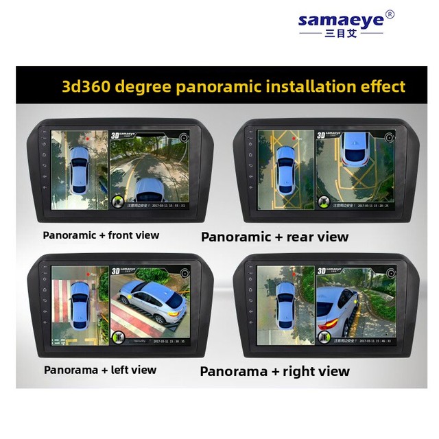 360 Panoramic Imaging System Blind-Spot Detection Starlight Night-Vision Vehicle Camera with IP68 Waterproof 1080p Resolution