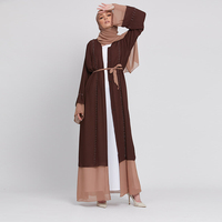 Jupe Musulmane Robe Kaftan Vêtement Islamique Robes Musulmanes Abaya Simple Boubou Africain Grande Taille Couleur Unie Femme Polyester