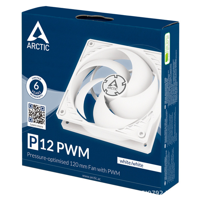 P12 PWM 12cm Fluid Bearing Computer Chassis Fan 1800 RPM Silent Intelligent Temperature Control 56CFM Airflow 23dba Noise 100000