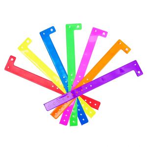 Pulseras de PVC Resistentes al Desgarro de un Solo Uso con Brillo Pastel, Impresión de Pantalla con Logotipo Personalizado, Color y Tamaño Personalizados para Eventos y Promociones - Product Image 5