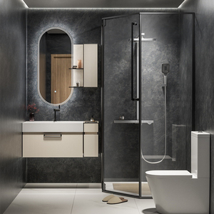 Meuble-lavabo mural de 30 pouces avec sanitaires, meuble-lavabo vintage moderne avec vasque en céramique grande capacité - Product Image 1