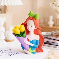Kit de moules en silicone Alice Rabbit Early Riser pour vase, résine, plâtre, arrangements floraux, décoration intérieure, artisanat, porte-bougie