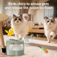Juguete Electrónico para Gatos con Sonido de Pájaro Simulado, Control Remoto, Automático, Inteligente, para Caza, Ejercicio, Divertido, para Interiores