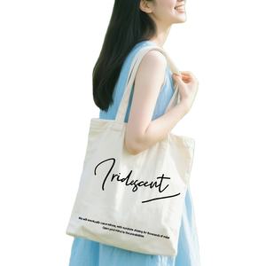 Wholesale Custom Logo <b>Recycled</b> Cotton Medium Woven Canvas <b>Tote</b> Ladies' Style Folding Daily Competitive Shopping <b>Bag</b> - Product Image 1