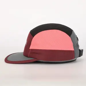 OEM Custom sport Running Camp cappello all'ingrosso di alta qualità berretto da campeggio leggero, in tutto più di 5 pannello poliestere stampa Cap Camp