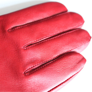 Femmes Nouvelle Mode Véritable Peau d'Agneau Shell Bemberg Doublé Blanc Passepoil <span class=keywords><strong>Ceinture</strong></span> Vérifié <span class=keywords><strong>Porte</strong></span> Extérieure Robe Quotidienne Gants en Cuir Main - Product Image 3