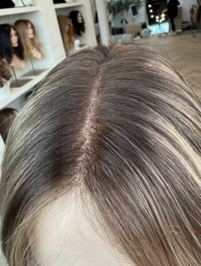 <span class=keywords><strong>Perruque</strong></span> <span class=keywords><strong>juive</strong></span> longue, naturelle, non traitée, de type européen, avec cuticules alignées, ondulations naturelles, pour <span class=keywords><strong>femme</strong></span>, avec dessus en dentelle, nœuds simples, décolorée, pour usage quotidien - Product Image 5