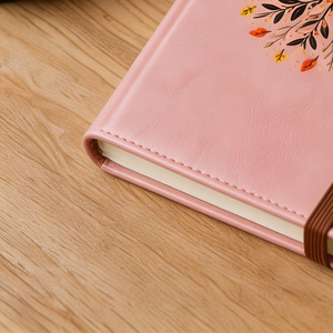 Carnet personnalisable en cuir PU <span class=keywords><strong>rose</strong></span> à motif floral <span class=keywords><strong>mandala</strong></span>, couverture rigide avec élastique, idéal pour un cadeau - Product Image 6