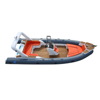 Haohai Cabine Cruiser Pedal Patrol Bateau à rames gonflable Nouveau Aéroglisseur Canoë Barche Rigide Gonflable Ponton Rigide pour la croisière