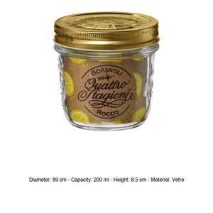 Tarro de Vidrio 4 Stagioni 20 cl, Altura 8.5 cm, Diámetro 8.9 cm, sin Tapa, Bormioli Rocco - Product Image 3