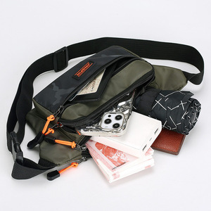 Jingpin Men's Waist Bag Waterproof Oxford Cloth Multi Layer Chest Pack Outdoor Sports Casual Travel Phone Holder - Product Image 4