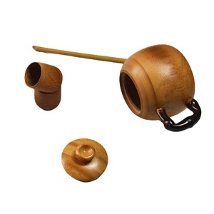 Bamboo <b>Teapot</b> <b>Set</b> Long Spout Coffee Brown For Tea Ceremony Display Collection - Product Image 5