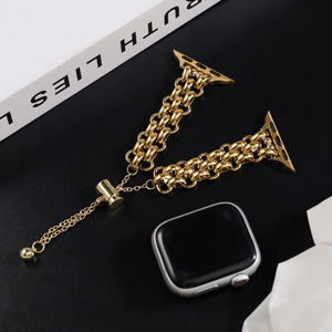 <span class=keywords><strong>Bracelet</strong></span> de <span class=keywords><strong>montre</strong></span> de luxe en <span class=keywords><strong>acier</strong></span> inoxydable pour <span class=keywords><strong>femme</strong></span>, bijou avec fermoir coulissant réglable pour accessoires de <span class=keywords><strong>montre</strong></span> <span class=keywords><strong>connectée</strong></span> - Product Image 2