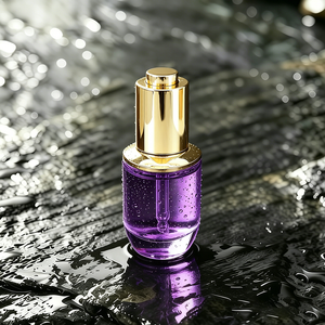 Flacon compte-gouttes en verre transparent 30ml 50ml pour huiles essentielles et soins de la peau, avec bouchon compte-gouttes à <span class=keywords><strong>bouton</strong></span>-poussoir pour crème <span class=keywords><strong>visage</strong></span> - Product Image 3