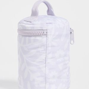 Custom Purple Handle Nylon <b>Storage</b> Bag Inner Compartment Slots Zipper Closure Personalized Floral Large Portable for - Product Image 2