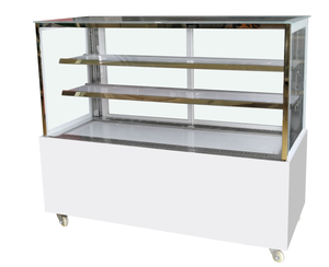 Venta directa de fábrica, vitrina de pastel Rectangular refrigerada por aire de pie para equipo de exhibición de panadería, escaparate de pasteles - Product Image 4