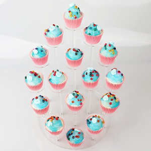 Nueva Venta de acrílico transparente Cupcake Rack fiesta de cumpleaños boda postre Rack pastelería herramientas para hornear - Product Image 4