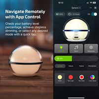 Veilleuse LED Intelligente à Chargement USB-C, Gradation Continue, Contrôle par Induction, Design Minimaliste en ABS, Éclairage Ambiant Portable pour Chambre