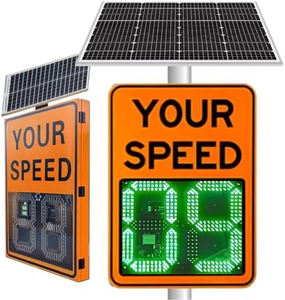 Señal de Límite de Velocidad de Tráfico de Seguridad Vial de Aluminio Personalizada para Exteriores de Alta Calidad con Sensor de Radar Solar - Product Image 1