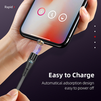 Kabel isi daya magnetik & kabel Data | 5A pengisian daya Cepat kabel nilon putar 360 pengisi daya 3 in 1 untuk ponsel iOS Android